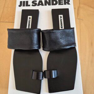 Jil Sander Black Flat Sandals Size 39